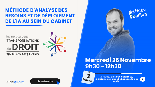 Méthode d'analyse des besoins et de déploiement de l'IA au sein du cabinet - 26 novembre 2025 - 3h