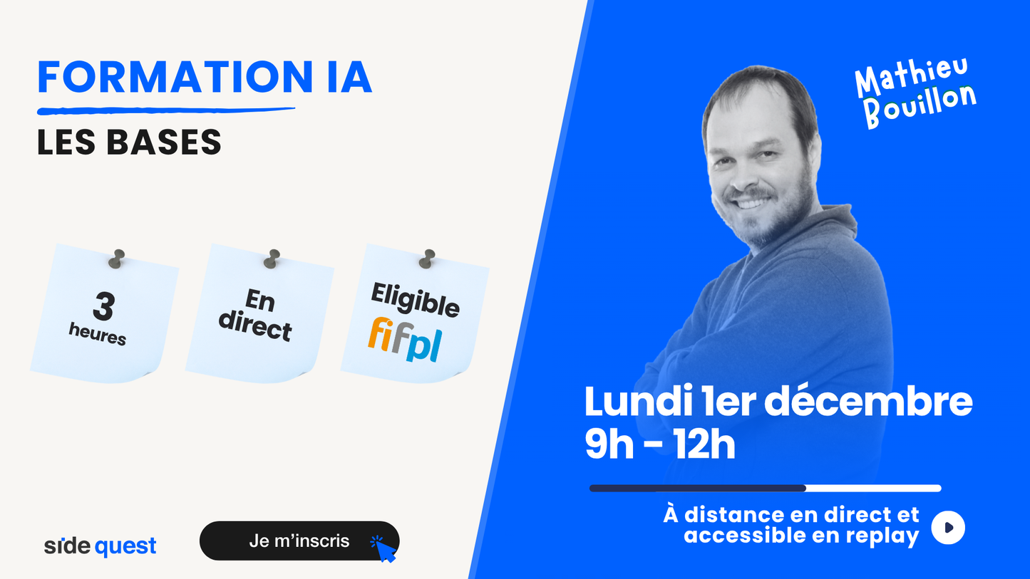 L'IA Générative et l'avocat : Les bases - 1er décembre 2025 - 3h