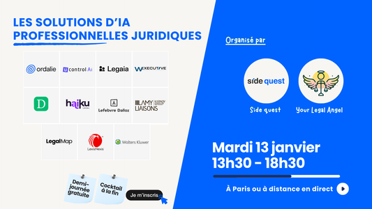 Les solutions d’IA professionnelles juridiques en 2026 - Mardi 13 Janvier 2026 - 13h30